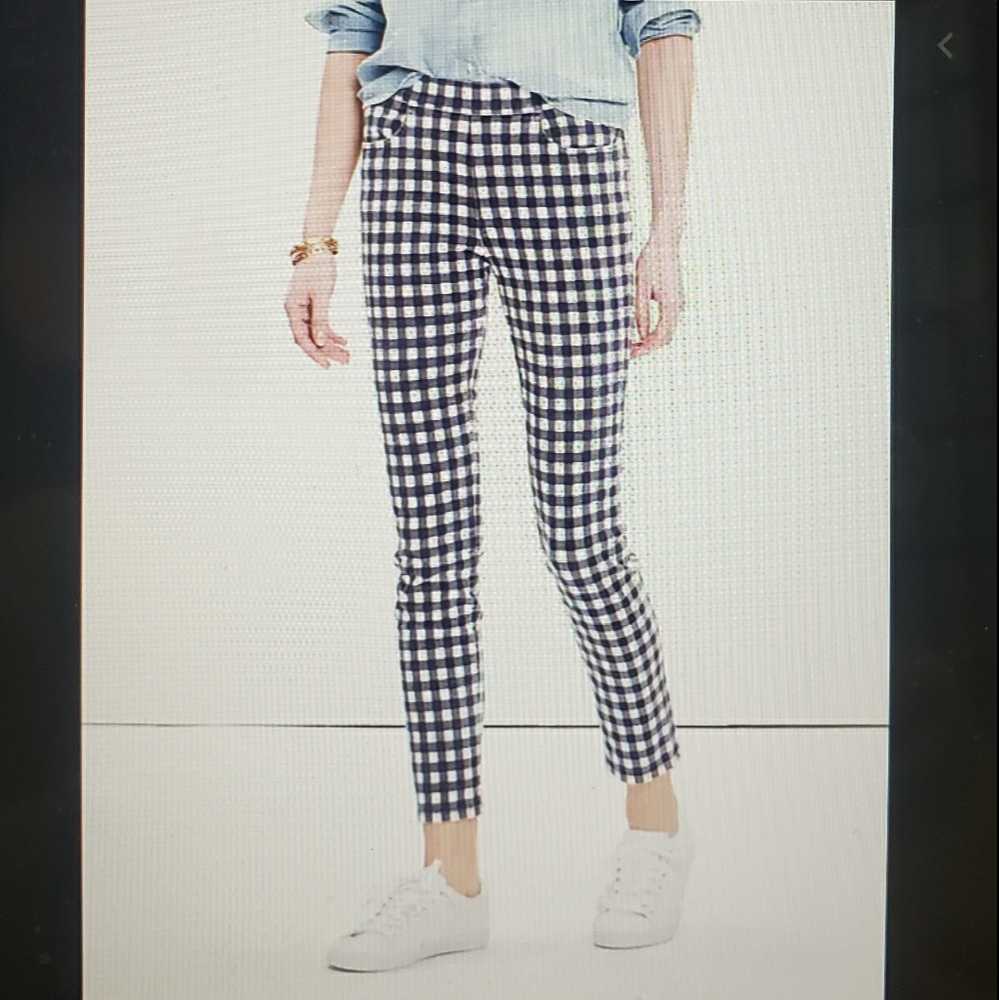 Madewell High Riser Gingham Skinny Crop